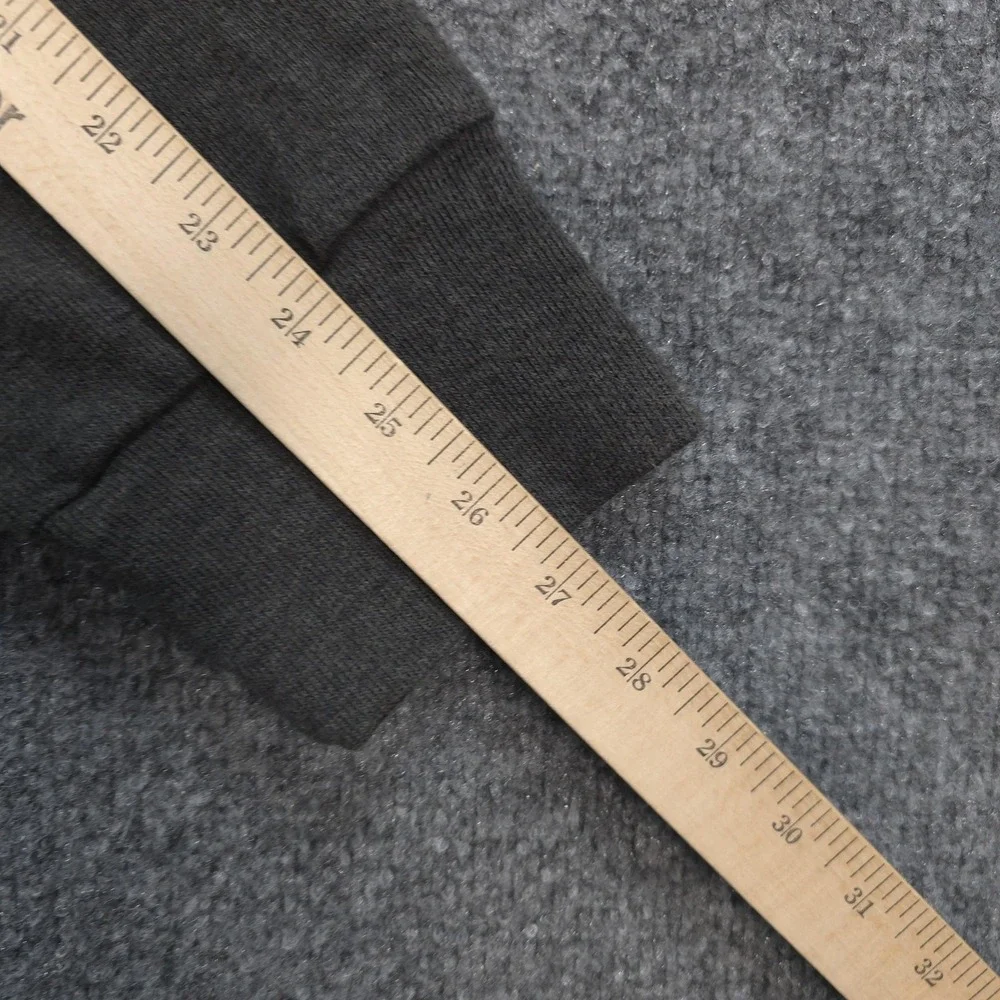 Polo Ralph Lauren Hoodie Mens Large Gray Estate Rib Full Zip Logo Nylon Hood